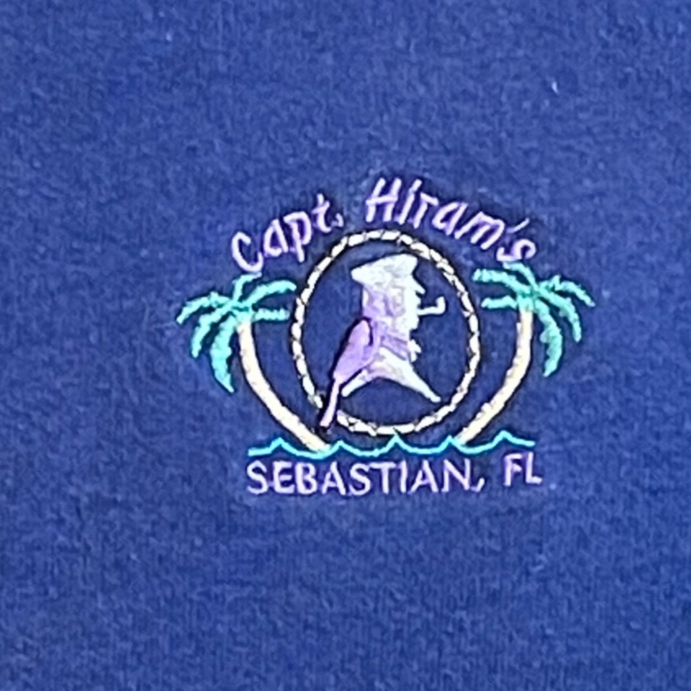 Capt. Hiram’s Sebastian FL Sweatshirt 🌊 Florida Souvenir, Men's Med/Women's Leg - Picture 2 of 9